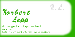 norbert lepp business card